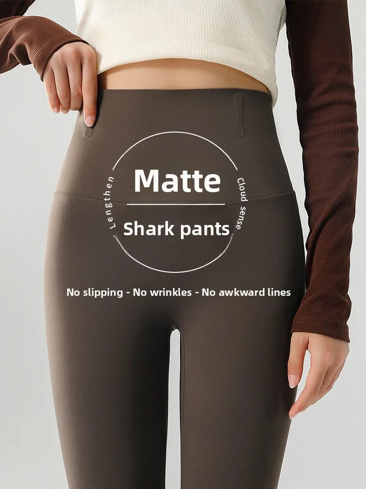 

Matte Sand ark Women's Fitn Yoga Pants Spring Autumn New Sle Base Layer No Slip Tummy Control Butt Lifting