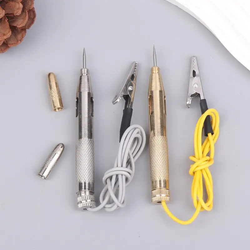 High Quality Car Motorcycle Circuit Voltage Tester Fuses And Light Sockets Test Pen DC 6V-24V Cable And Clip Circuit Tester 1PC