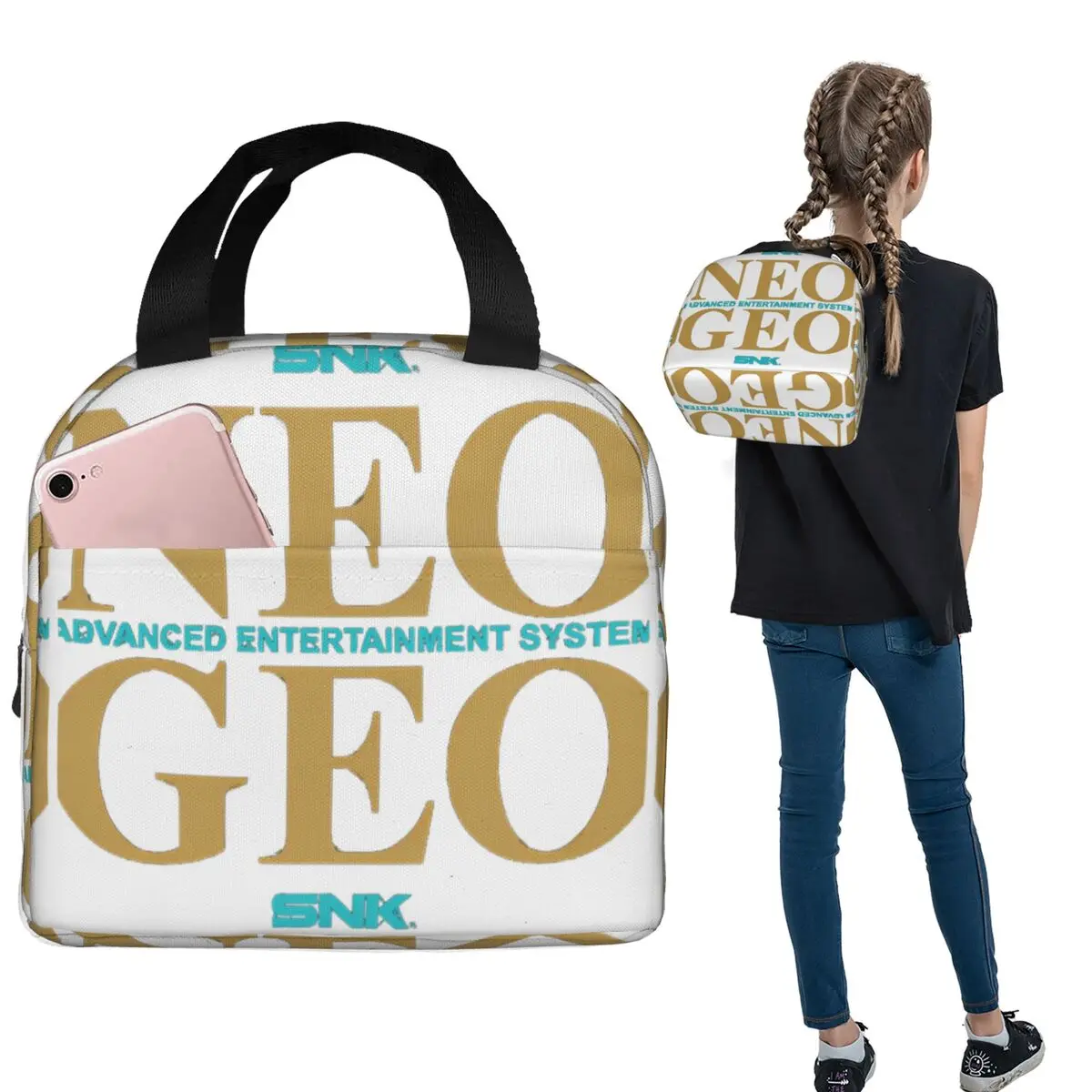 

Термосумка для обедов 2025 Neo Geo Pro Gear Spec Logo: изолированная, герметичная, для женщин и детей, для еды и напитков