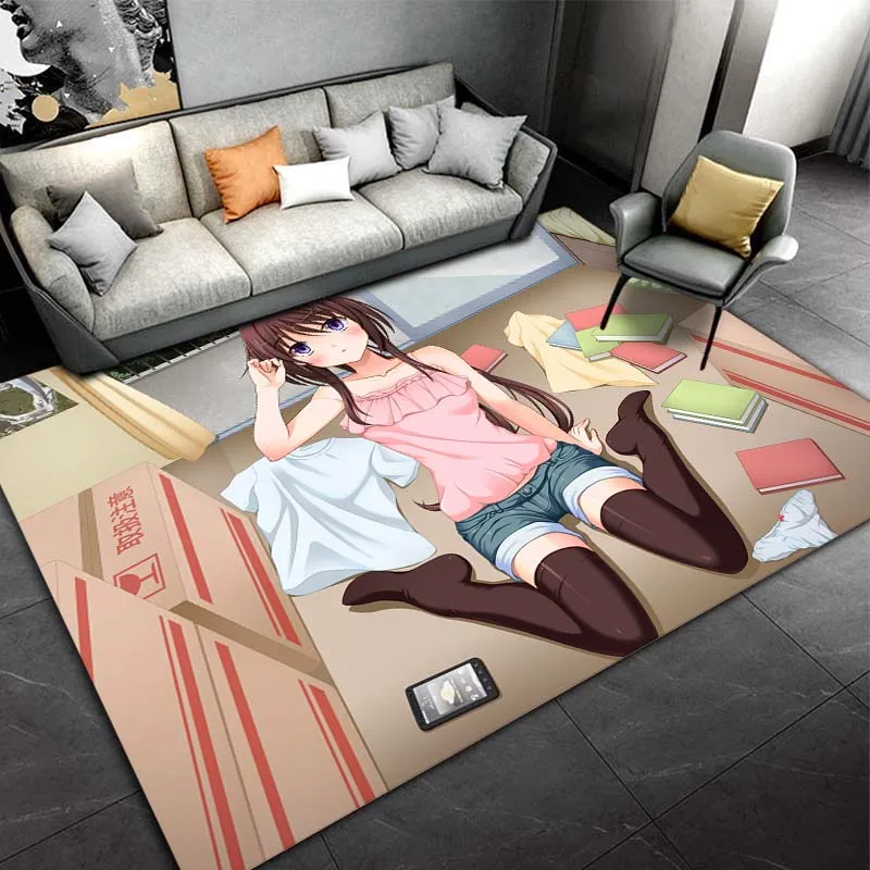 LARGE SIZE First Perspective Sexy Beauty Girl Area Rug Carpet for Living Room Bedroom Sofa Doormat Decor,Kids Non-slip Floor Mat