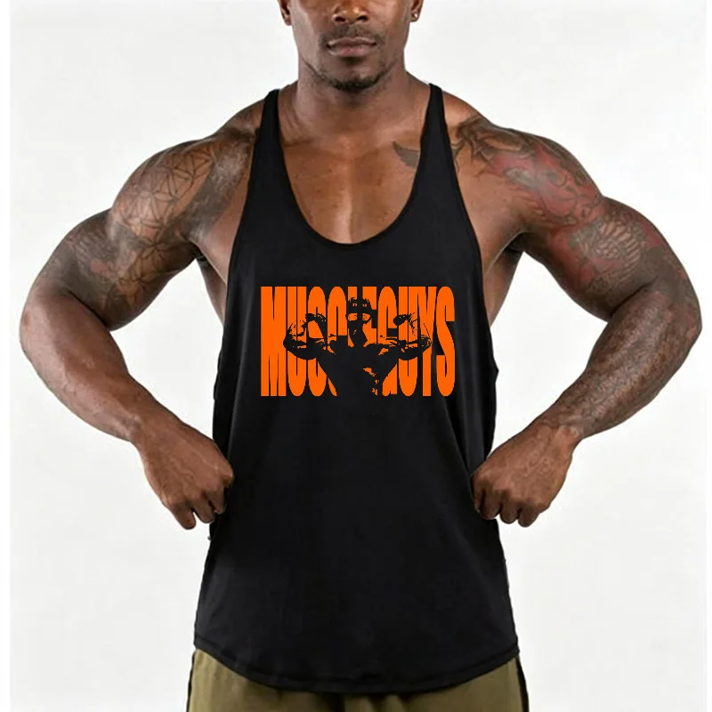 Men's Jogging Breathable Running Vests Quick Dry Racerback Sleeveless Workout Tank Top Gym Shirt For Fitness Training Summer