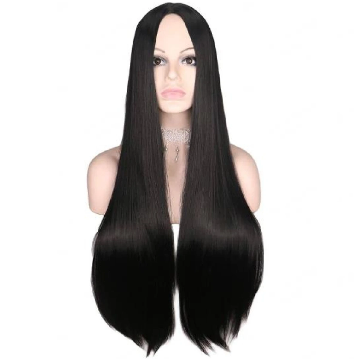 Madness Returns Alice Cosplay Wigs Long Straight Black Heat Resistant Synthetic Hair Cosplay Wigs Anime