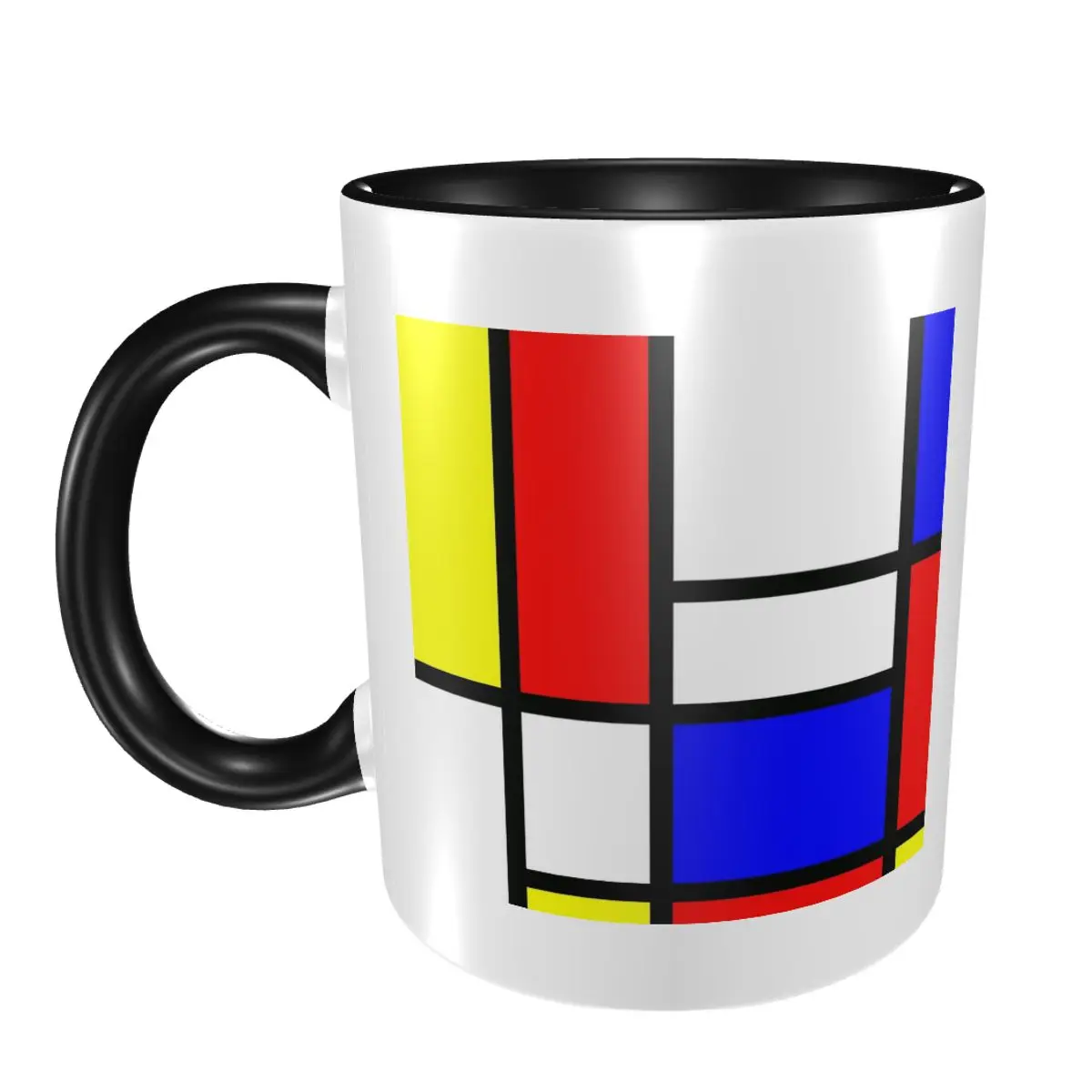 Piet Mondrian Composition Mug Funny Ceramic Coffee Cups Tea Mugs Milk Cup Drinkware Gifts for Woman Man