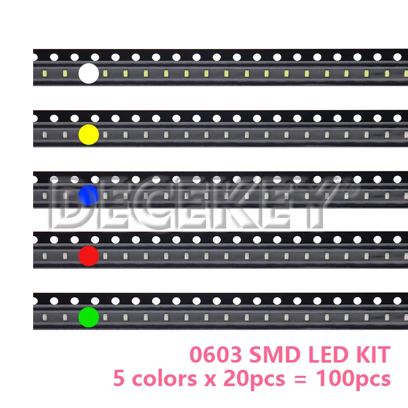 100PCS 0603 Smd Led…