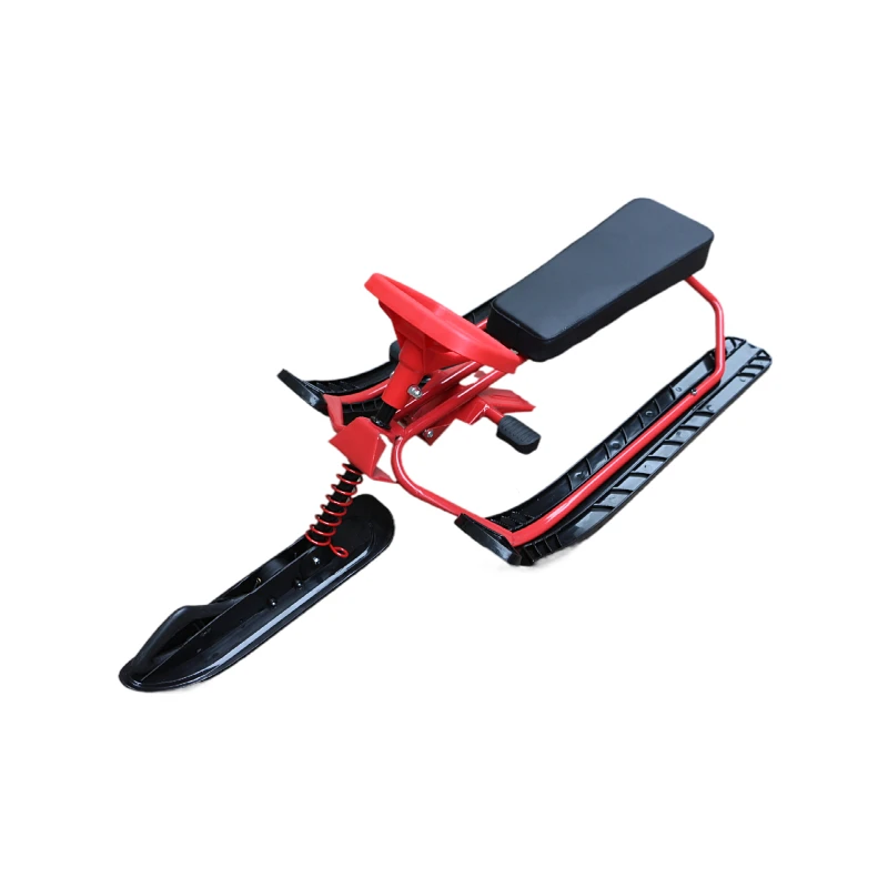 تزلج سميك مقاوم للاهتراء للأطفال، على الجليد، عربة ثلج غير مدعومة، محراث تسلق الثلج، قطعة أثرية للتزلج