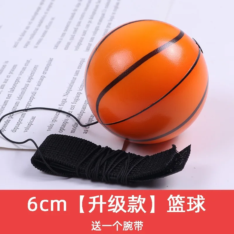 Palla da polso con ritorno a mano Palla di rimbalzo in gomma elastica con corda Giocattolo antistress per bambini Giocattolo per bambini all'aperto Giocattolo con fascia per dita