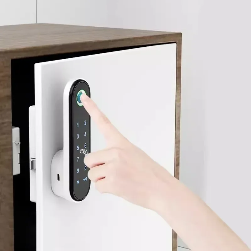 Sauna Cabinet Fingerprint Lock Biometric Fingerprint Drawer Lock Password Smart Lock Zinc Alloy Smart Electronic Locks