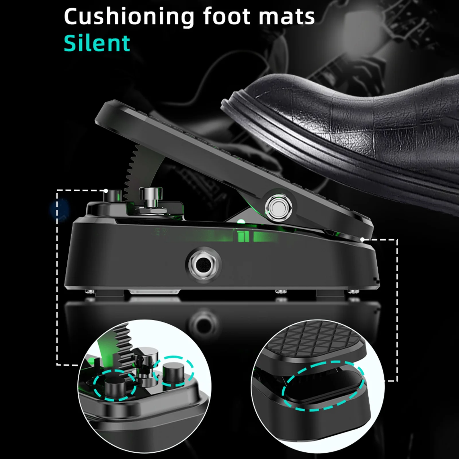 Guitar Wah Volume Pedal 2 Function Effects Pedal with RM Shielded Inductor Guitar Wah Volume Effects for Electric Guitar