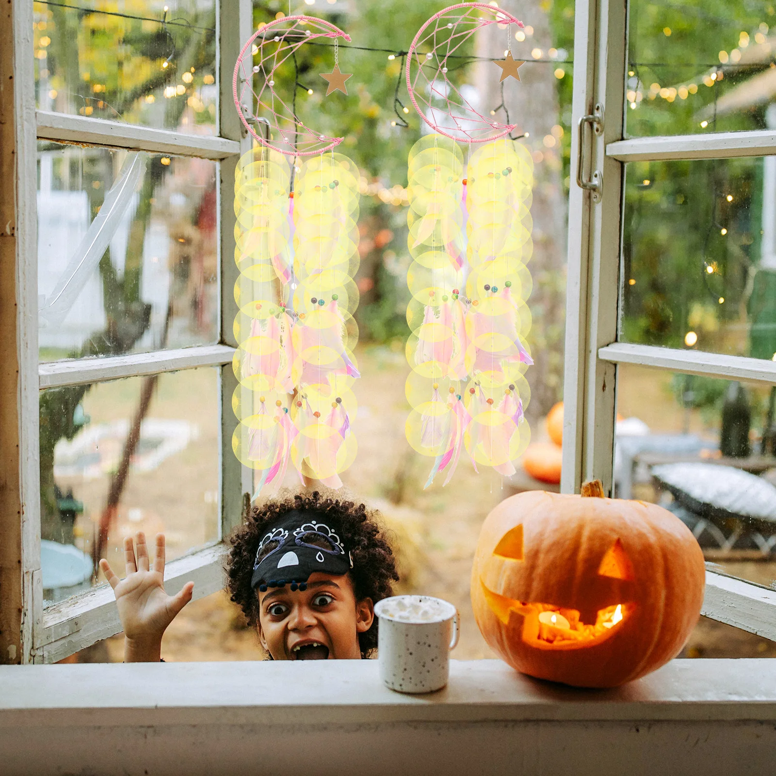 

100Pcs Round Shells Pieces Natural Flat Beads for DIY Craft Accessories Pendant Jewelry Making Material Decorative Wind Chime