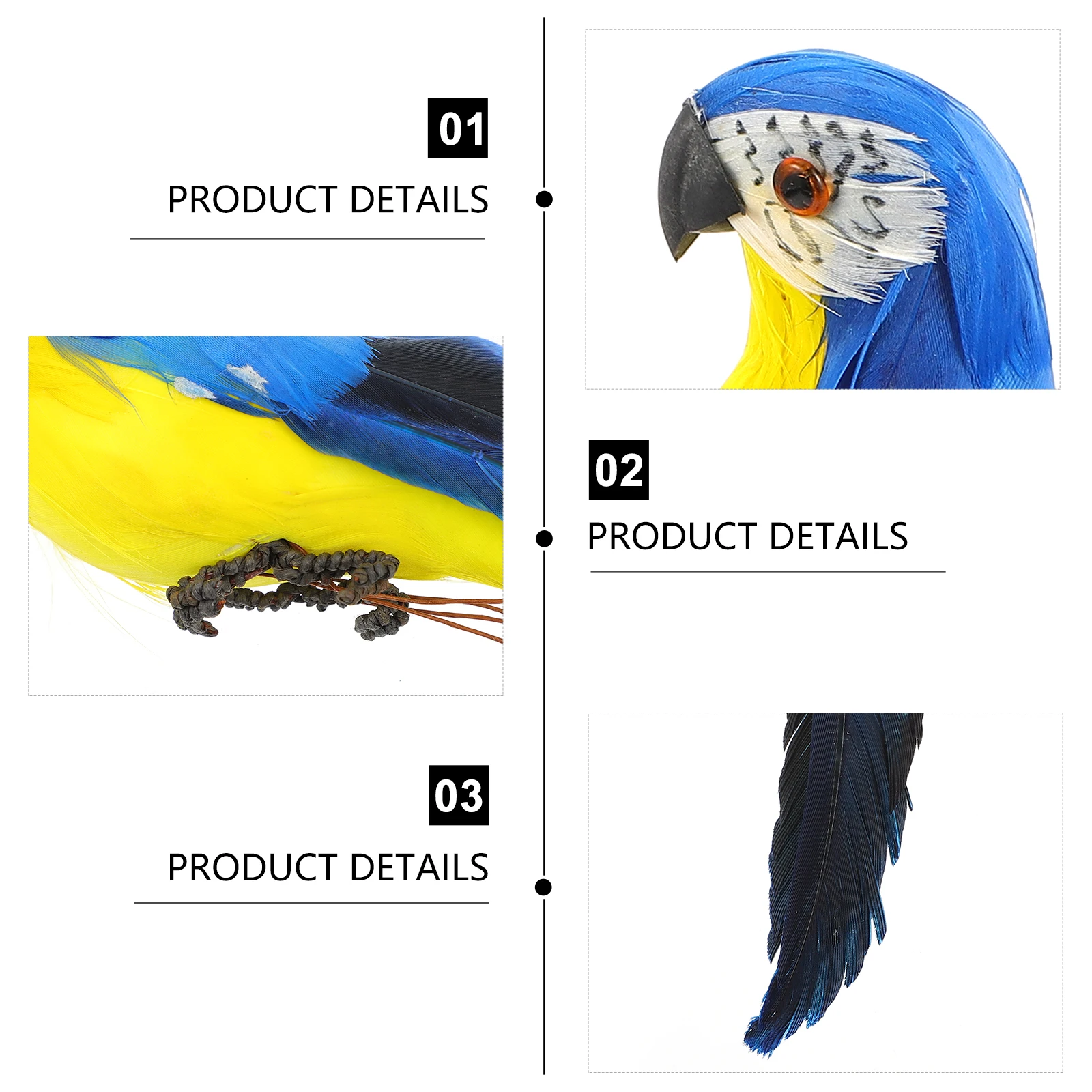

Foam Bird Simulated Parrot Ornament Birds Mini Artificial Simulation Adornment