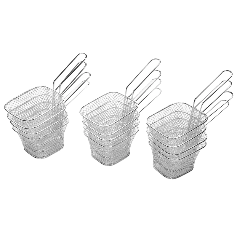 Fry Basket French Fry Holder Chip Mini Basket Food Baskets For Serving Reusable Fries Holder Deep Fryer For Home