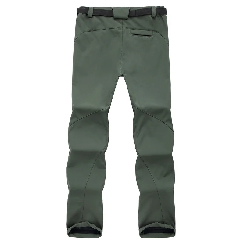 Winter Warm Fleece Softshell Hiking Pants Men Solid Travel Trekking Mens Waterproof Fishing Camping Climbing Trousers