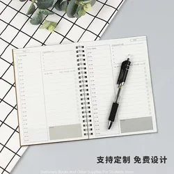 Daily Planner Self-regulatory Clock Calendar Calendar Coil Notebook for Students B6 Time Management Planner