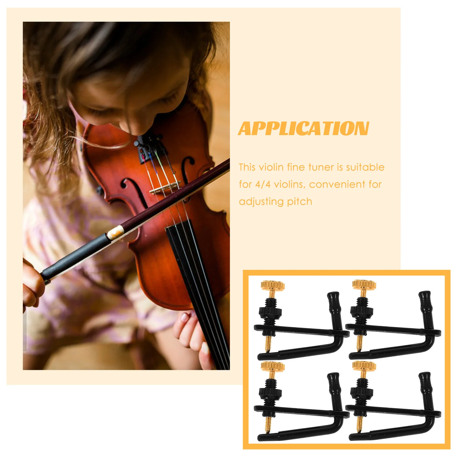 

Professional Violin Fine Tuner Metal 4 4 Violin Parts Replacement Fine Tuners String Adjusters Key Tuner for Ukulele