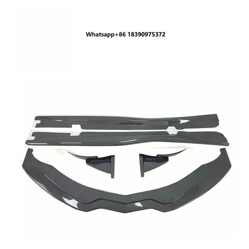 Carbon Fiber Bodykit Front Bumper Splitter Lip Side Skirts Bodykit for Corvette C7 Z06