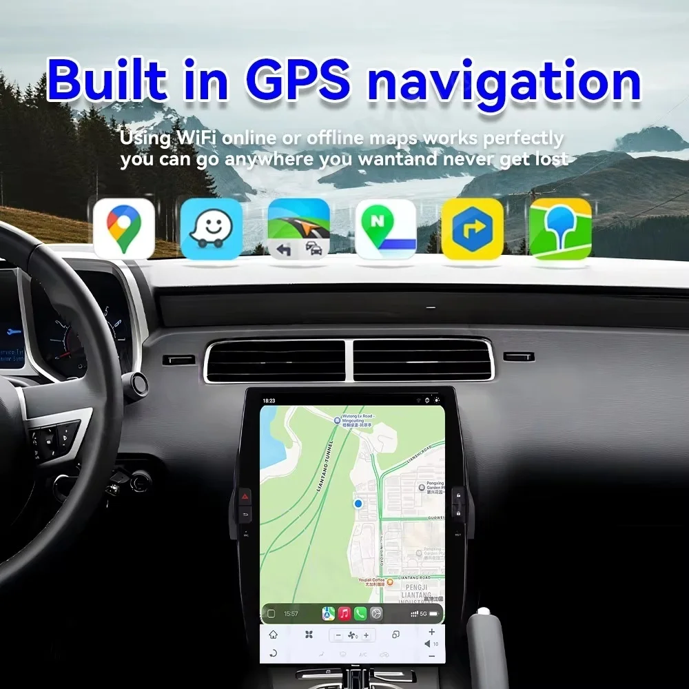 14.5 بوصة LCD لشروليه كامارو 2010-2015 carplay أندرويد 14 سيارة مشغل وسائط متعددة نظام تحديد المواقع والملاحة راديو السيارات ستيريو رئيس وحدة