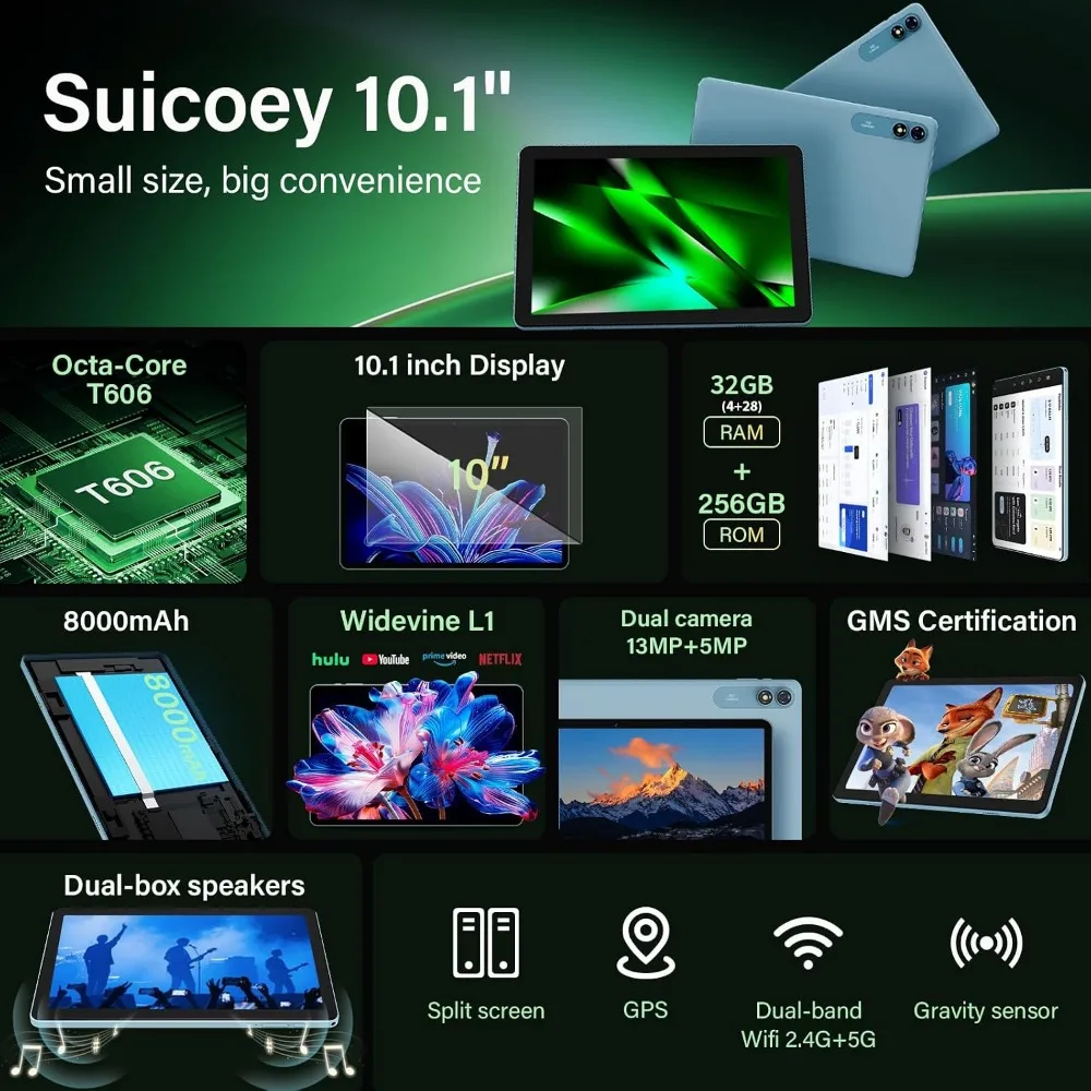 10 Inch 2-in-1 Tablet PC with Detachable Keyboard and Storage Expansion view 2