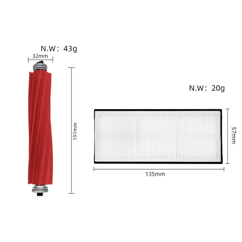 Main Side Brush Hepa Filter Mop Rag For Xiaomi Roborock S7 / T7S Plus / S7 Maxv Ultra Robot Vacuum Replacement Parts Spare Parts