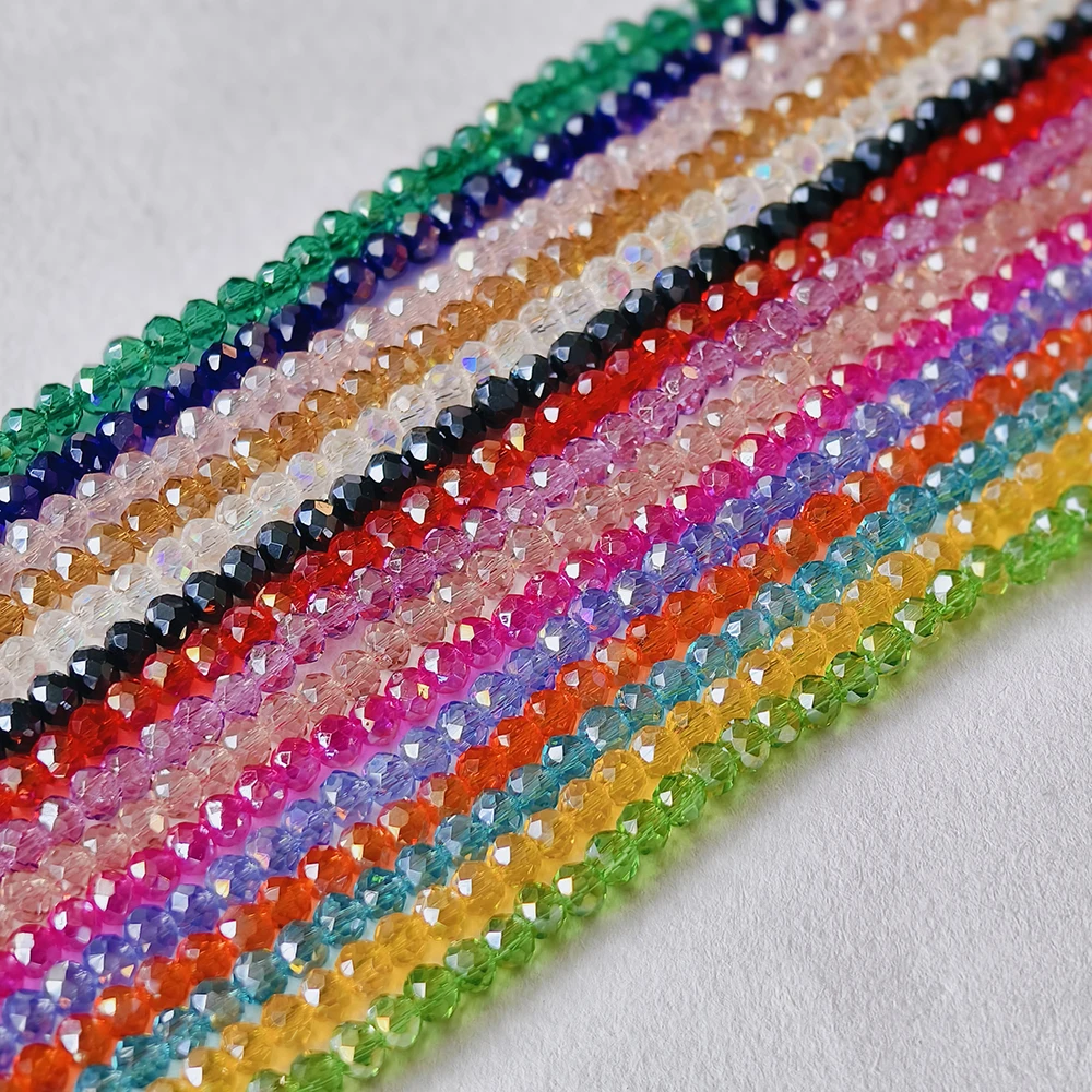 1100 Stück 4 mm hochwertiges Glas Kristall AB lose flache Perlen DIY handgemachte Accessoires Armband Ohrring Kopfbedeckung Modeschmuckherstellung