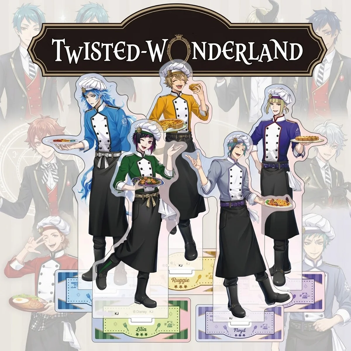 Anime Twisted‑Wonderland TW Acrylic Stand Set, Halloween Surprise Gift, Anime Merch Desktop Decor Collection Display Keychain