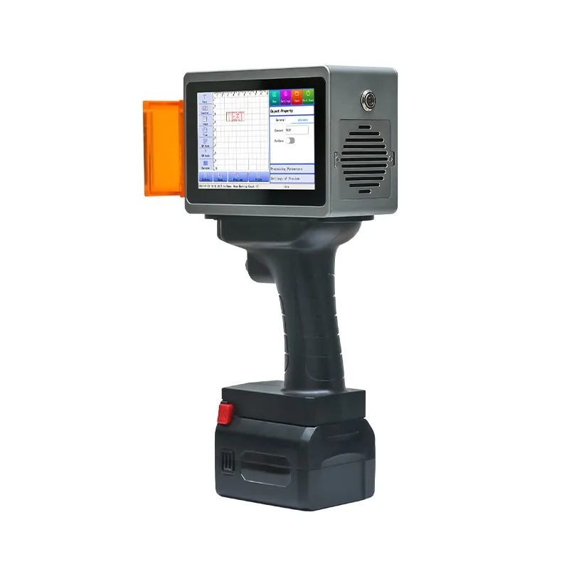Portable 5W Handheld Laser Marking Machine for Plastic Packaging Bags Paper Cartons Wooden Boxes Wood Crates Manual Engraving