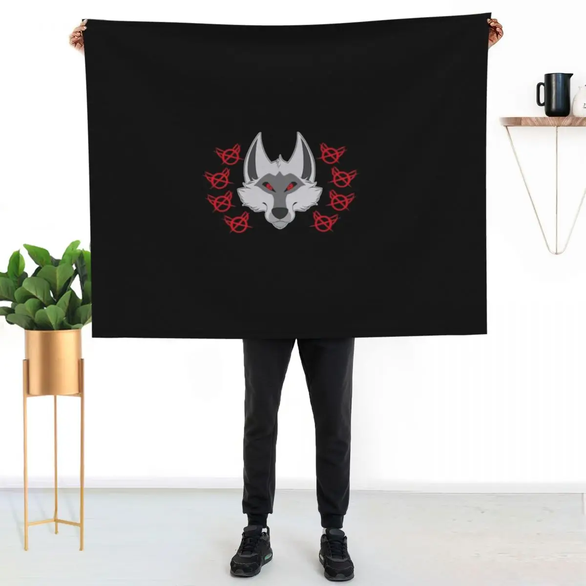 Death Wolf Head Throw Blanket Fashion Sofas Soft Vintage Custom christmas decoration funny gift Blankets