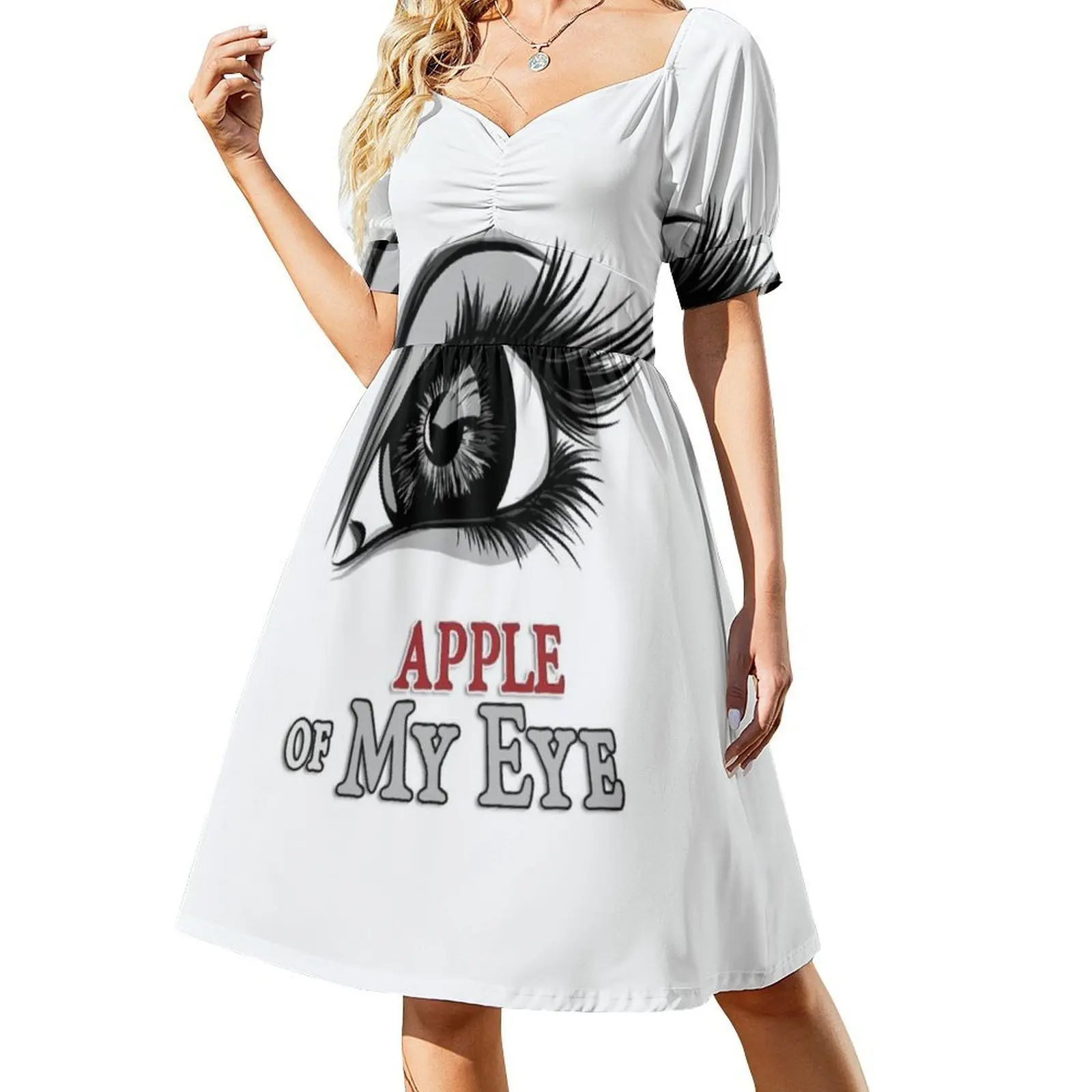 من عيني عيون جميلة الرموش الفن المرأة الهيب هوب الشارع الشهير فستان جرافيك طباعة ملابس نادي الحفلات من عيني تطبيق عيني