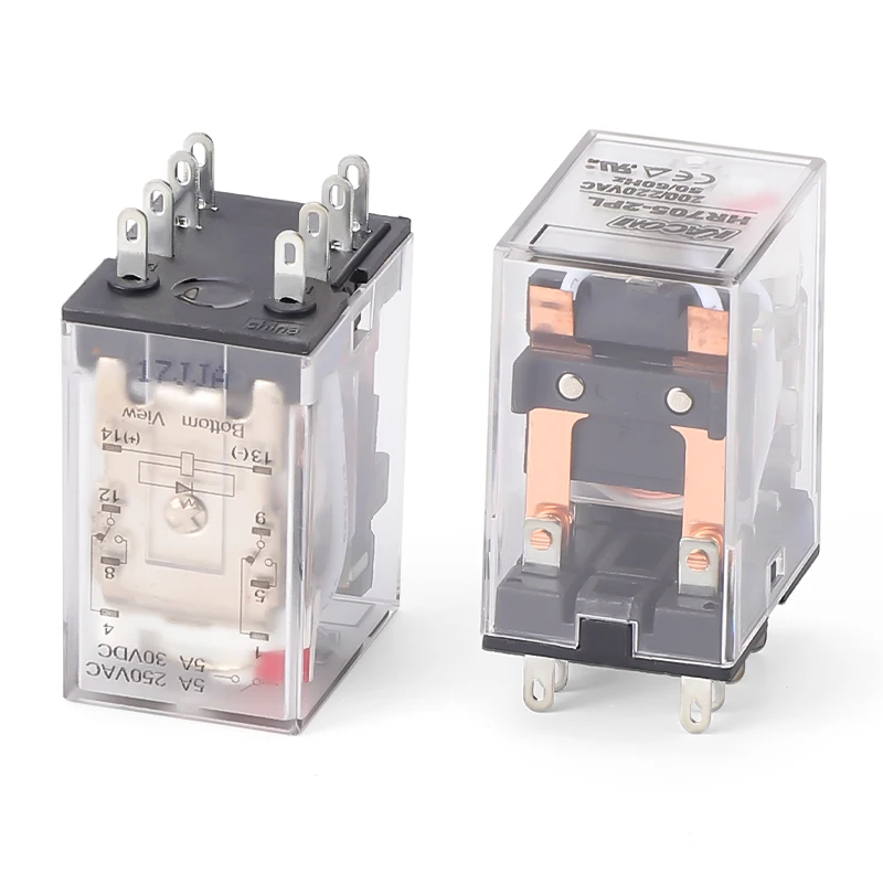 ENMG imported  small electromagnetic intermediate relay HR705-2PL with 8 pins and LED lamp operating at 220VAC