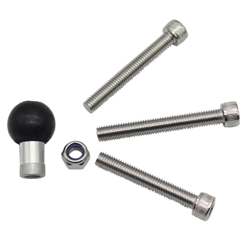 2sets Motorcycle Handlebar Clamp Base 1 inch Ball Head Adapter with M8 Screw For Mount Mobile Phone Holder Recorder Fixed