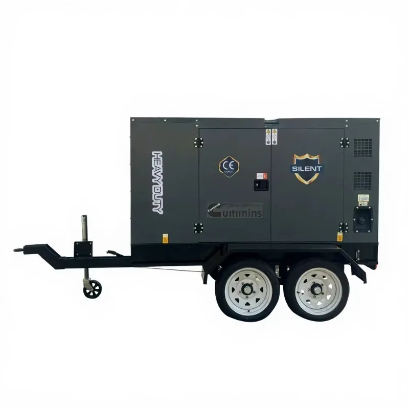 40kW 45kVA 50kVA Trailer‑Mounted Super‑Silent Generator Set, Price Inquiry Available