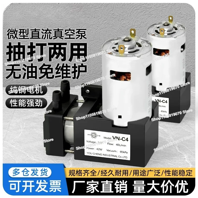Miniature DC Vacuum Pump  Small Portable Suction Diaphragm Pump Positive and Negative Pressure Pump Beauty Experimental Industry