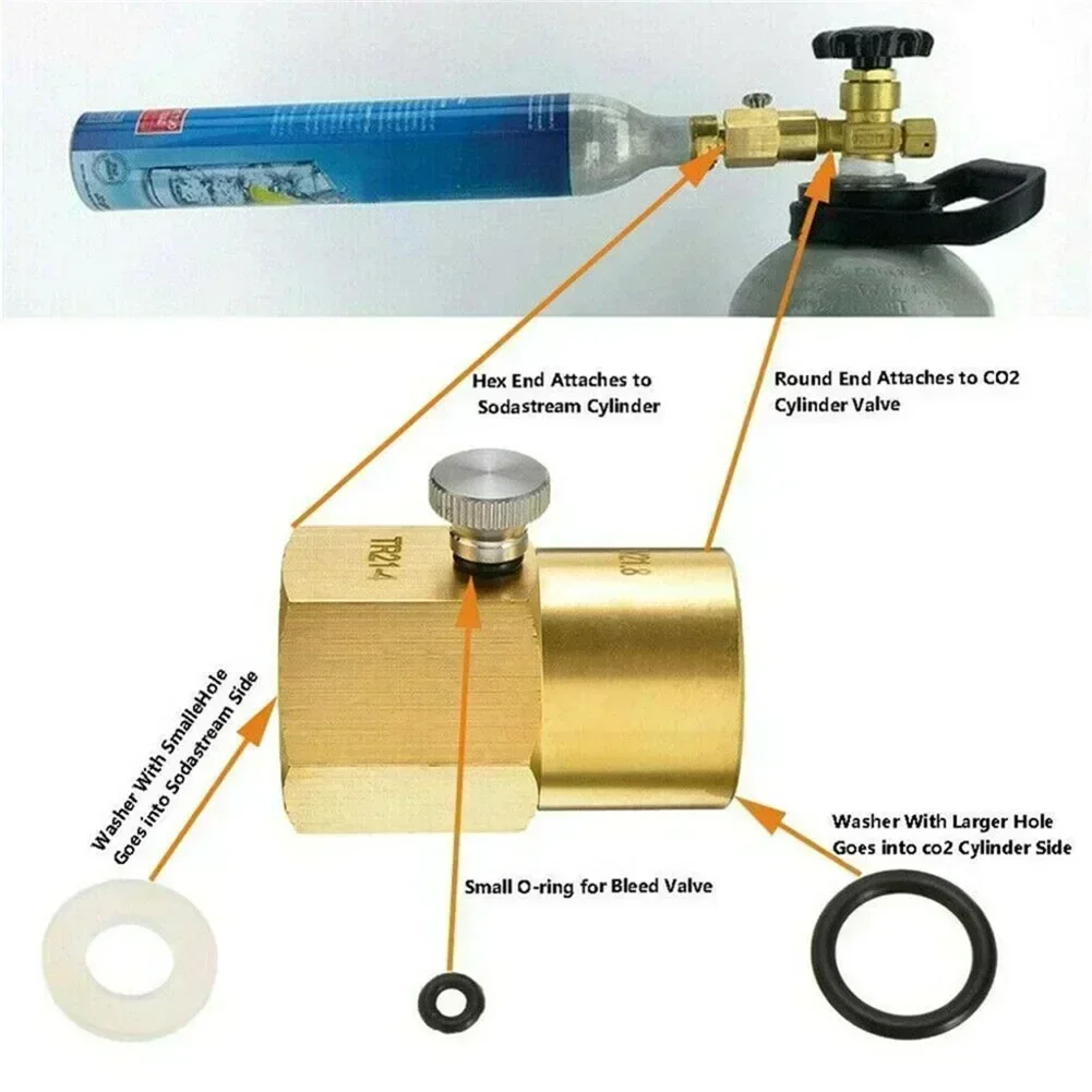 Cylinder Refill Adapter TR21-4 To CGA320 Connector US CAN Version For SodaStream  For Test Measurement Tool Accessory