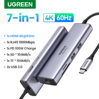 UGREEN  USB C HUB 4K Type C to HDMI RJ45 USB 3.0 PD 100W SD TF Adapter For MacBook Pro Air iPad Pro M1 PC Accessories USB HUB