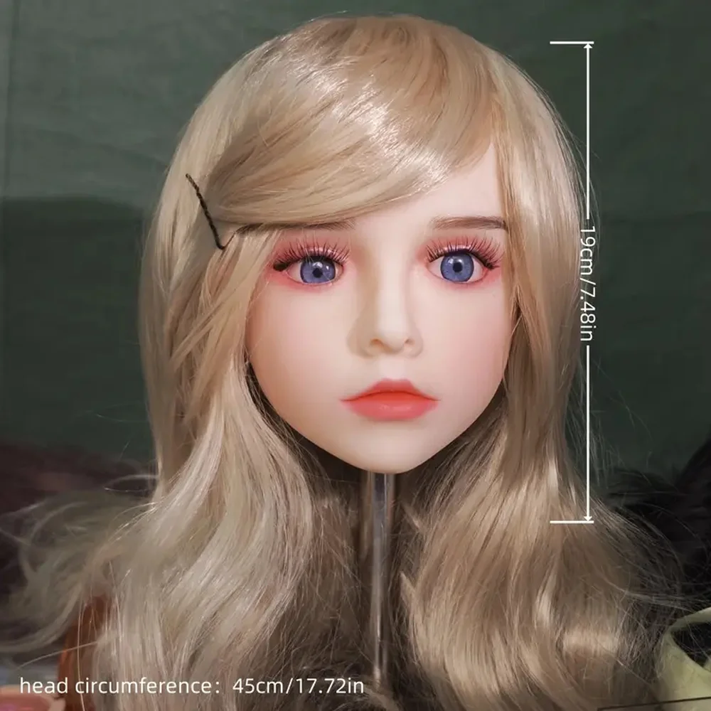 نموذج رأس أنثى جديد، بشعر ذهبي، نسيج بشرة واقعي، مصمم لمصففي الشعر، يمكن تخصيصها بنفسك #3