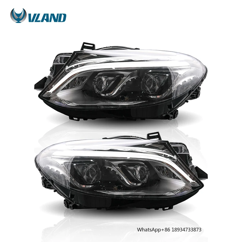 Vland Manufacture Wholesale Head Light Car Part Front Head Lamp for Mercedes Benz GLE X166 CHN Standard Deluxe Edition 2015-2019