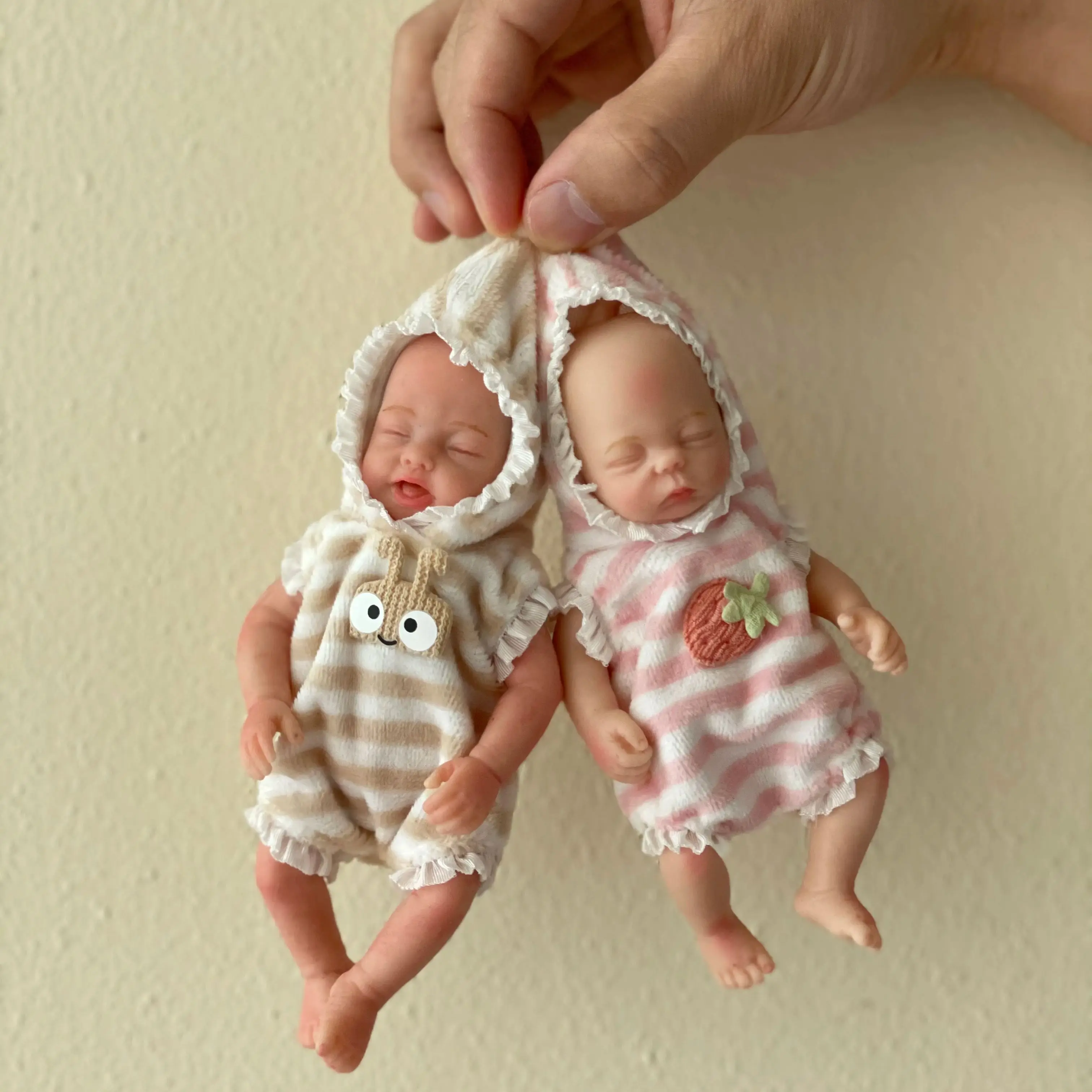 15CM Mini Adorable Silicone Girls Reborn Dolls Painted Realistic Full Body Soft Silicone Reborn Dolls For Kid's Gift Bebê Reborn