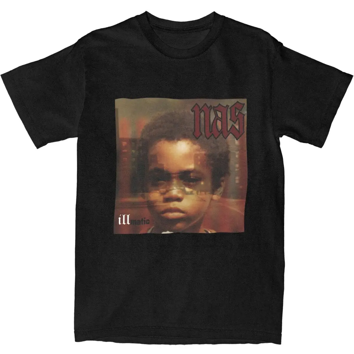 

Nas Singer T-Shirt Man Illmatic Album Y2K Basic Cotton T-Shirts Summer O-Neck Trending Tee Shirt Cheap Big Size Tops