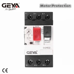 GEYA GV2ME Motor Protection Ciucuit Breaker Thermal Magnetic Overload Short Circuit Protection 32A Motor Circuit Breaker MPCB