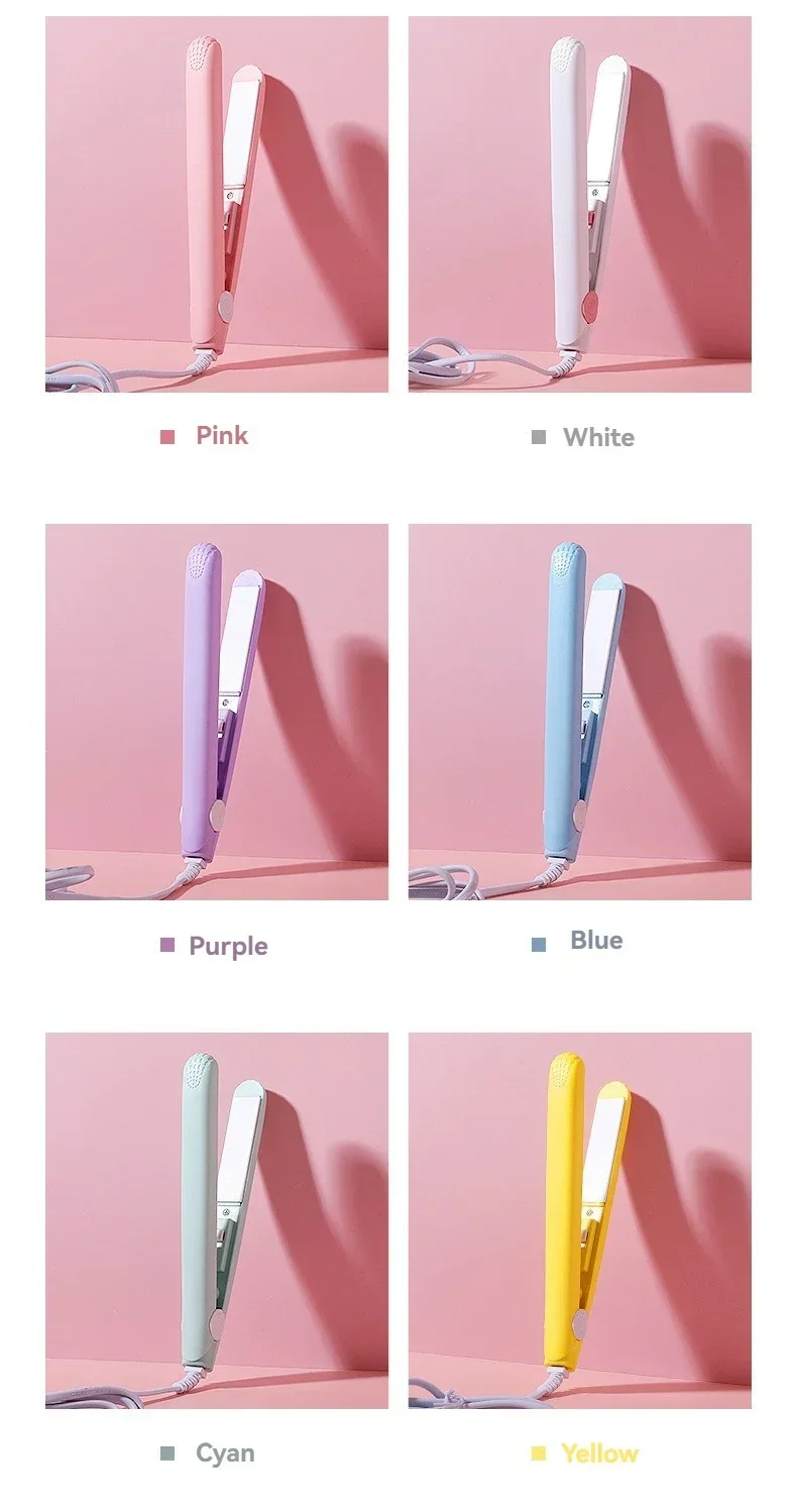 EU-Stecker Mini Schnellheizender Haarglätter 2-in-1 Glätteisen und Lockenstab für Ponyfrisuren – Detail 13