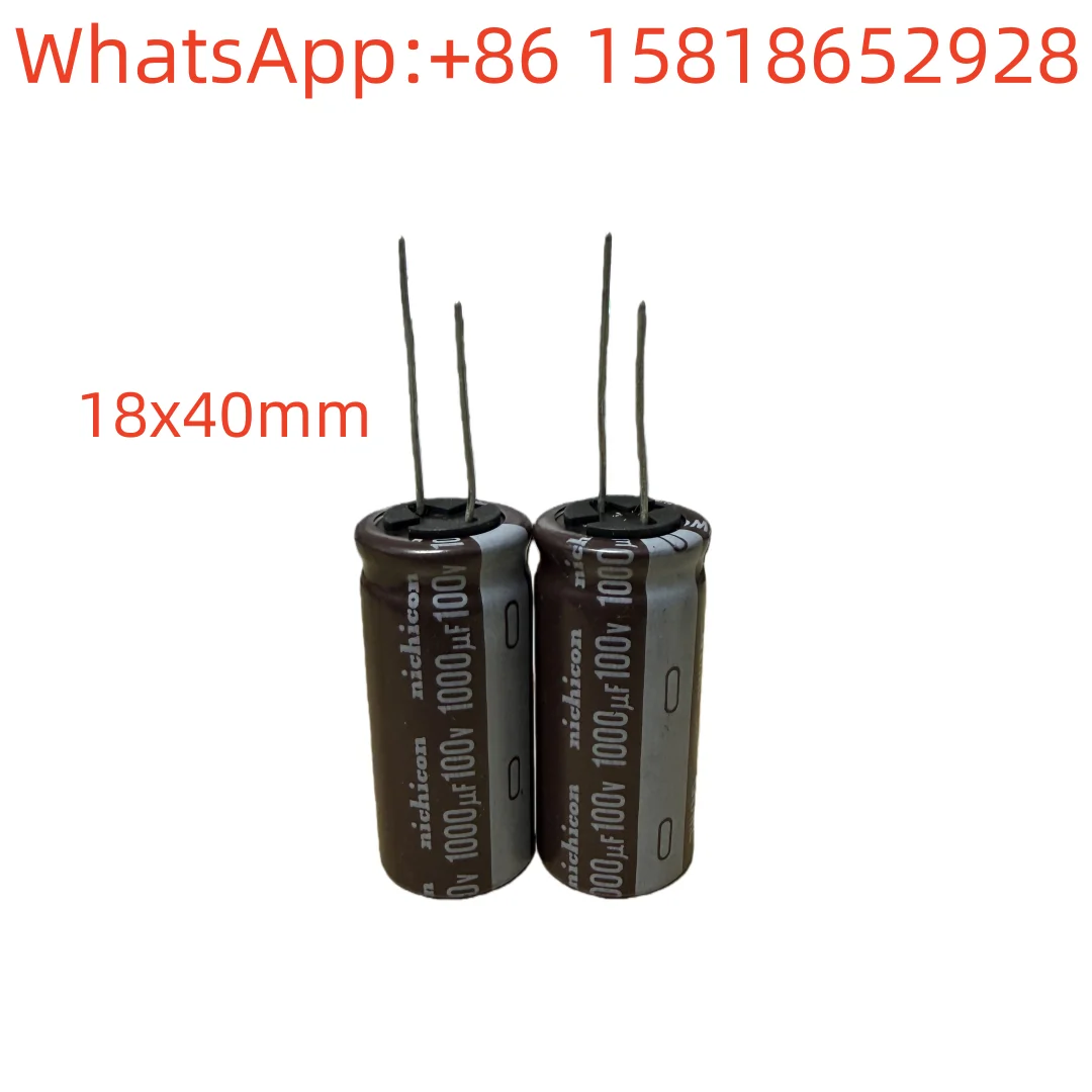 5pcs  100V1000UF 18*35/40mm Nichicon Capacitor 1000UF100V Long Life Electrolytic Capacitor