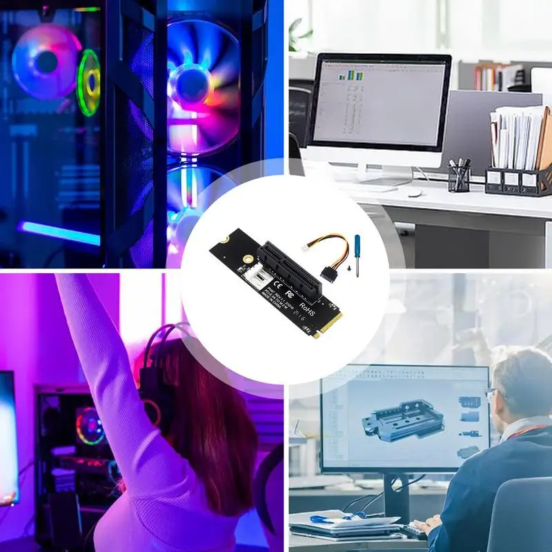 PCIE kartu ekspansi NGFF M.2 ke PCIE, kartu adaptor Kompatibilitas tinggi Host Extender PCIE M.2