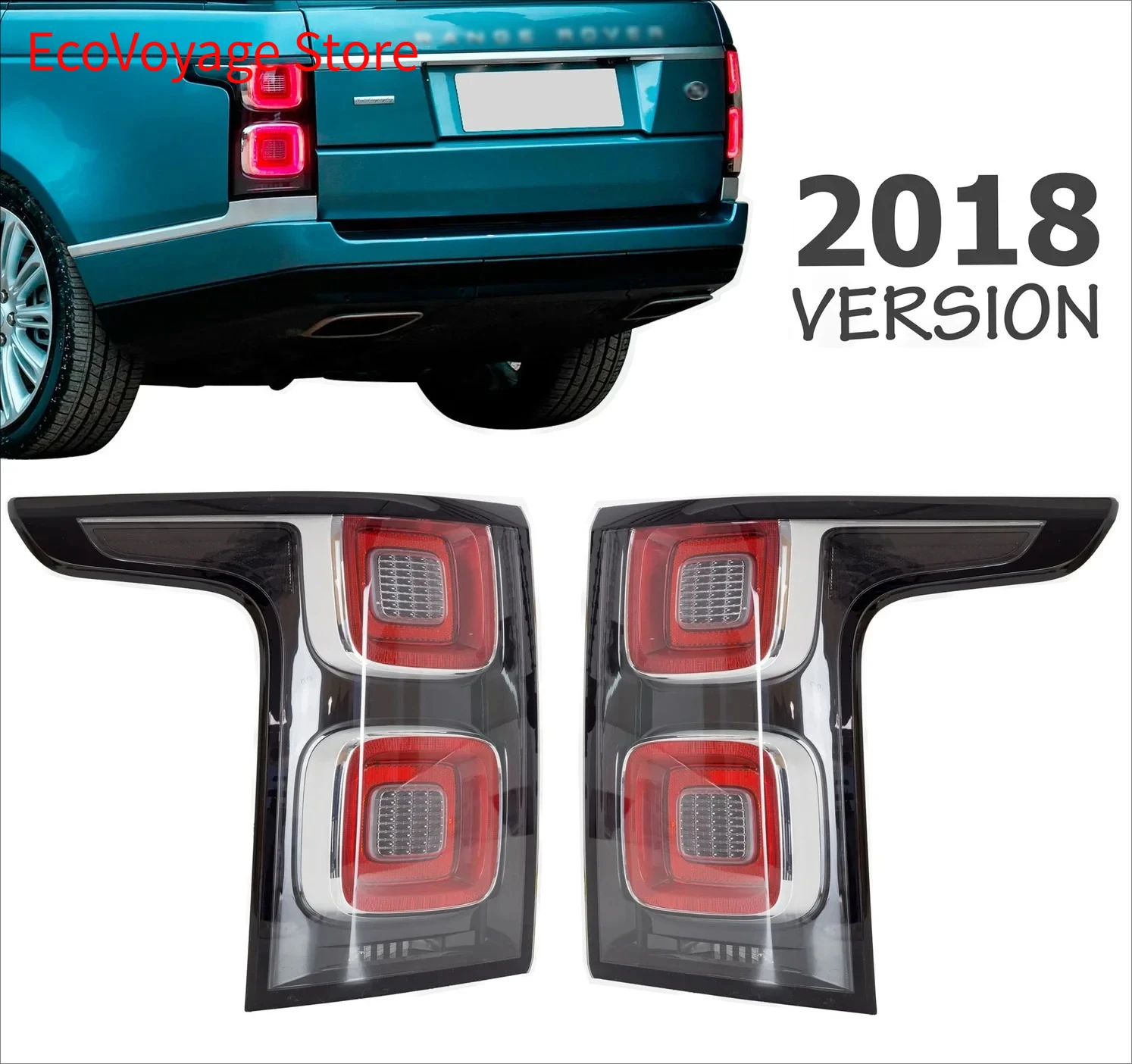 For Range Rover Vogue L405 2018-2022 LED Rear Taillights Lamp Brake Light 13-17 Upgrade 18- 22 LR135412 & LR135422
