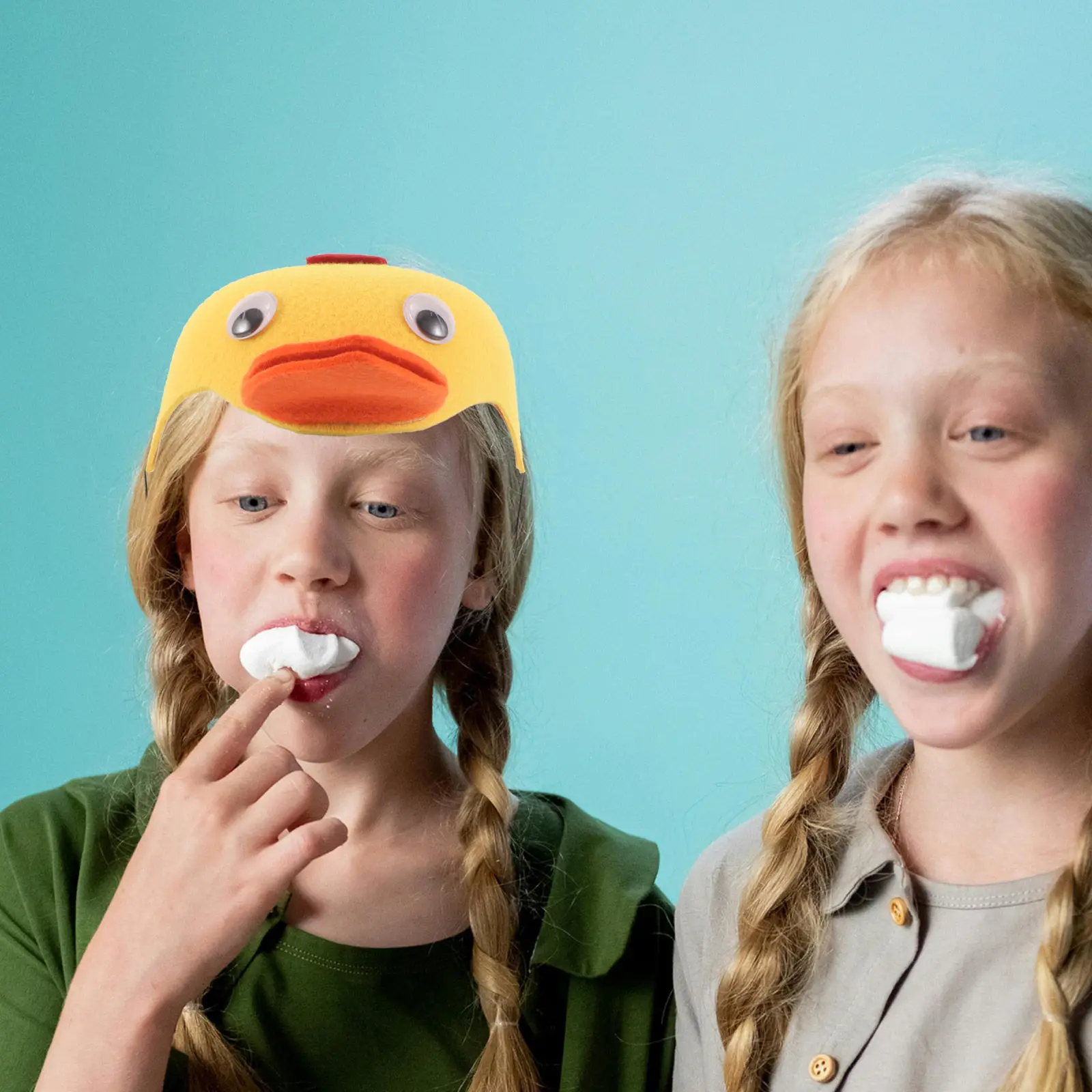 

2 шт. детских шляп-костюмов в виде животных, мультяшные фетровые шляпы-утки для малышей, для вечеринок, на день рождения, Пасху, Хэллоуин, для выступлений, в тематике животных