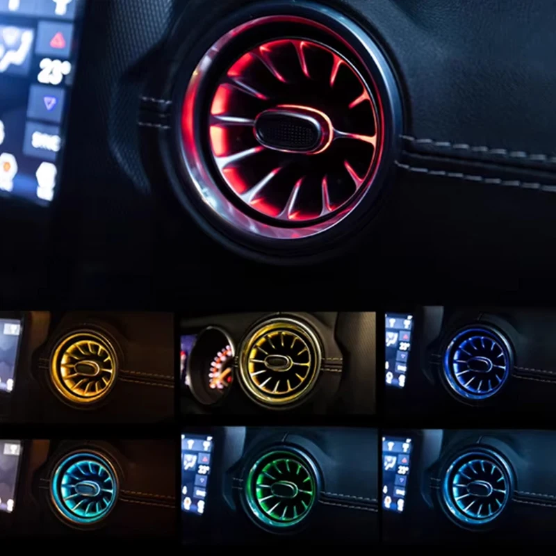 Luz ambiental Interior LED 20 en 1 con salidas de aire para Jeep Wrangler JL 2018-2023 lámpara de ambiente de iluminación de decoración de 64 colores