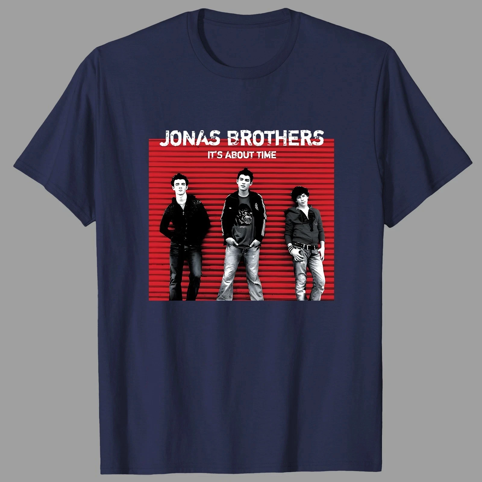 تي شيرت Jonas Brothers It's About Time - متعدد الألوان الفاخرة الراقية لكل من الرجال والنساء، أفضل عرض ساخن للصيف Y2k #4