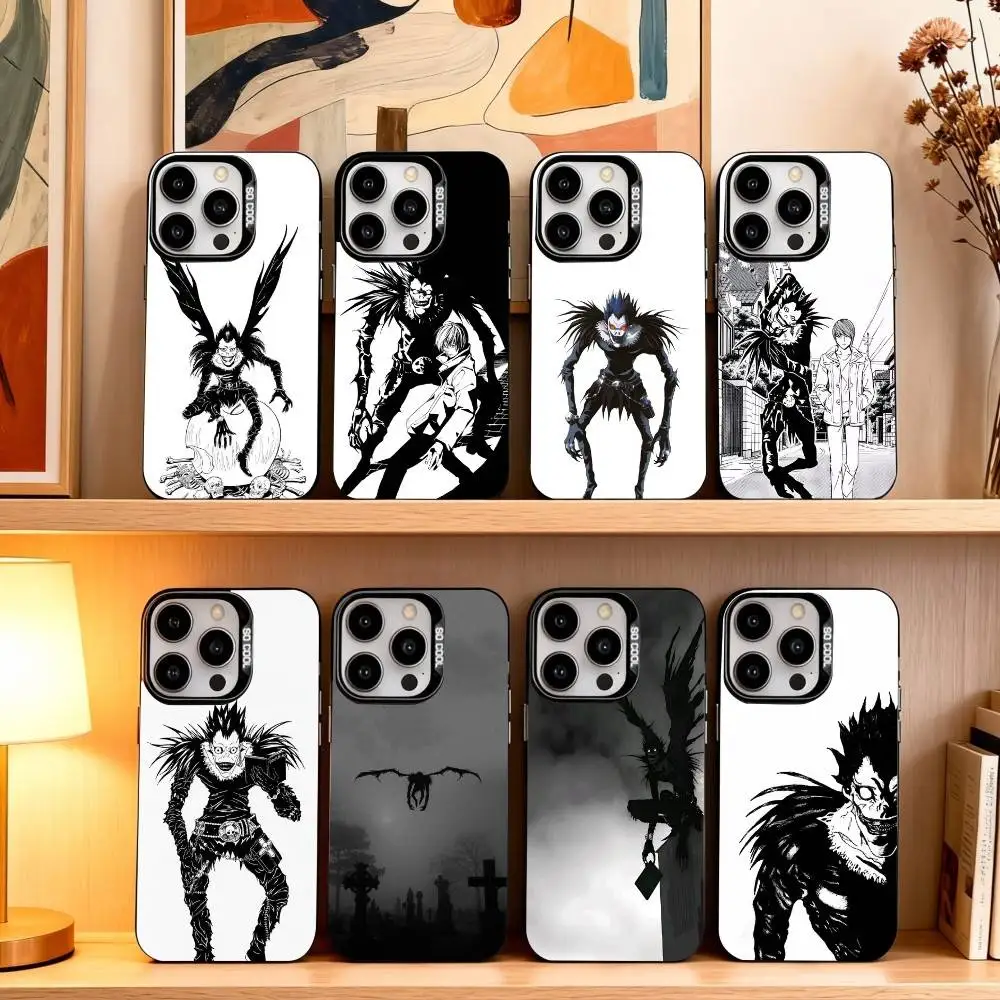 

M-Manga D-Death N-Note Ryuk Phone Case For iPhone17,16,15,14,13,12,11 Plus,Pro Max Black Candy silver phone case