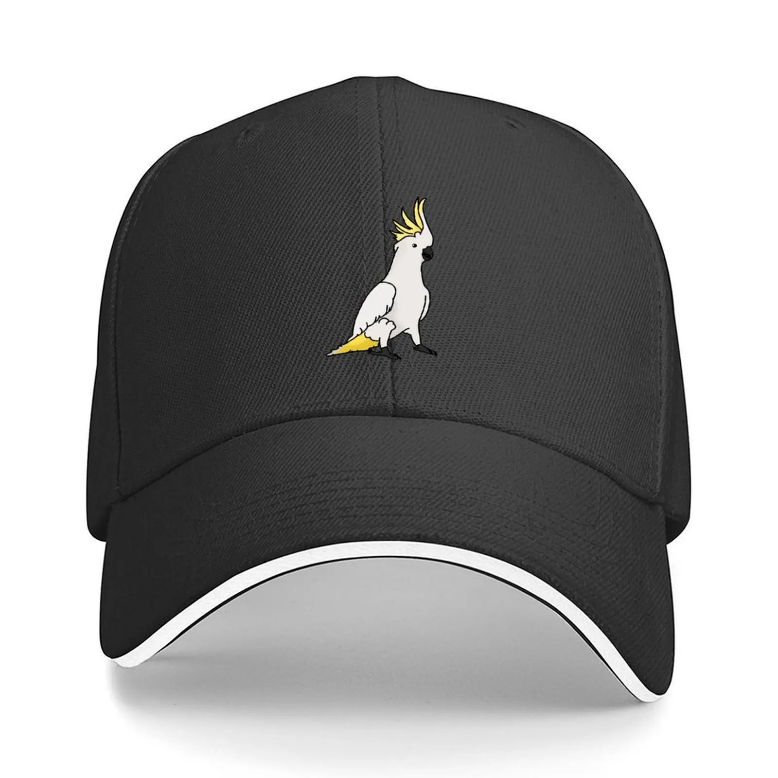 

Sulphur Cockatoo Baseball Cap Anime Hat Streetwear Vintage Big Size Hat For Men Women's