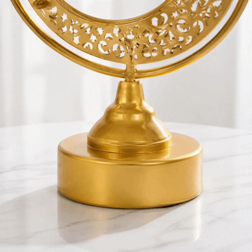 Hollow Cutout Design Moon Table Lamp 7.09x3.94x10.24in Warm Tone Lighting Ambient Desk Light Dual Power Supply