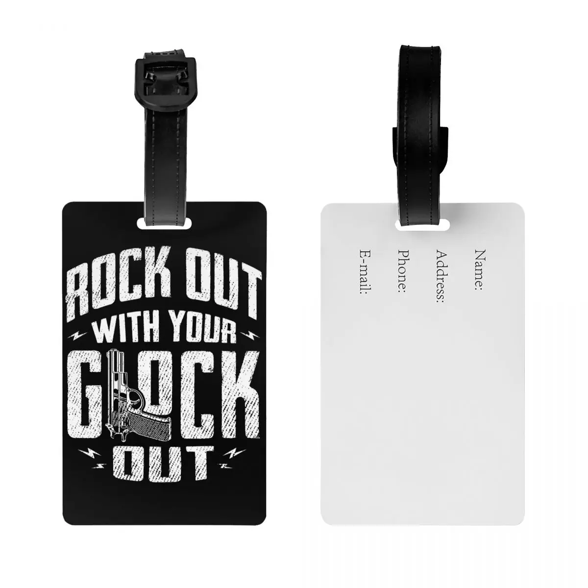 Rock Out mit Ihrer Glock Out Gepäck anhänger benutzer definierte USA Pistole Pistole Gepäck anhänger Privatsphäre Cover Name ID-Karte