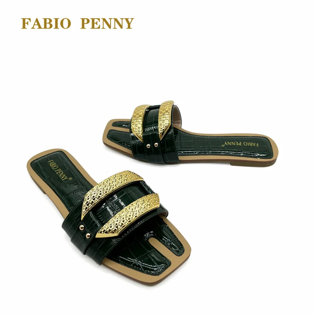 FABIO PENNY  women\'s slippers women\'s sandals summer flat bottomed Beach Flip Flops casual shoes